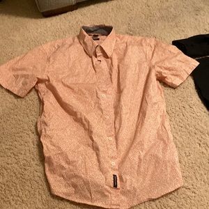 Michael kors chill orange short sleeve buttondown